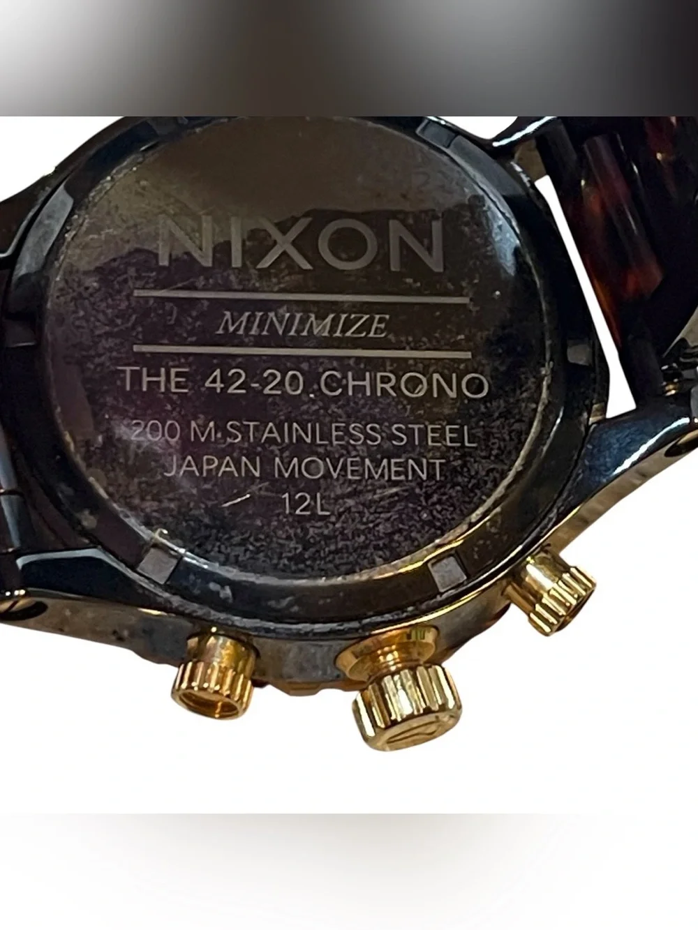 NIXON 42-20 CHRONO Tortoise Shell Quartz Mens Womens Watch - NIB - READ DESCRIPT